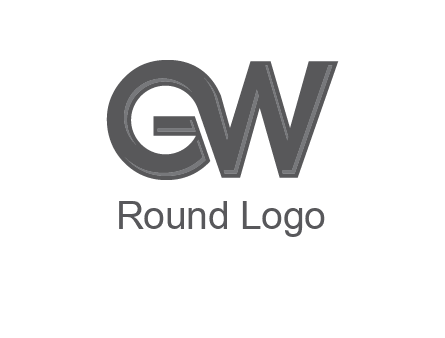 abstract letter GW joined together