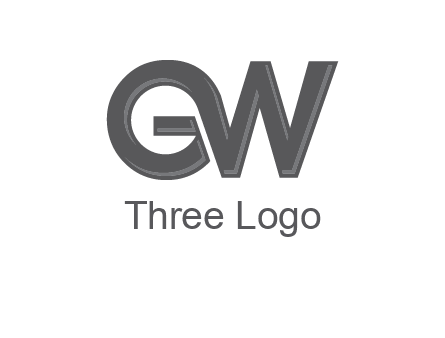 abstract letter GW joined together