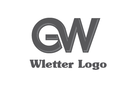 abstract letter GW joined together