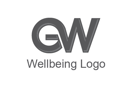 abstract letter GW joined together