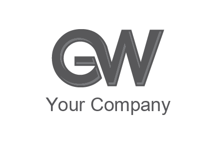 abstract letter GW joined together