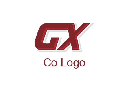 letter GX joined together forming arrow