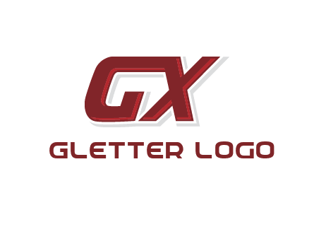 letter GX joined together forming arrow
