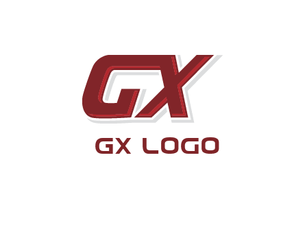 letter GX joined together forming arrow
