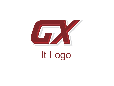 letter GX joined together forming arrow