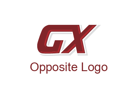 letter GX joined together forming arrow