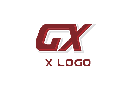 letter GX joined together forming arrow