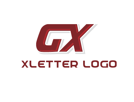 letter GX joined together forming arrow
