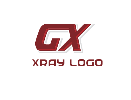 letter GX joined together forming arrow