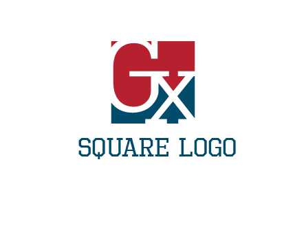 letters G and X are in the square logo