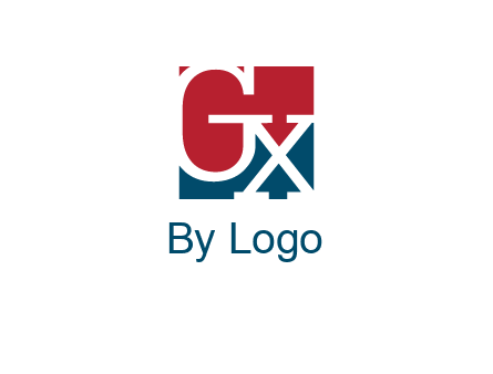 letters G and X are in the square logo