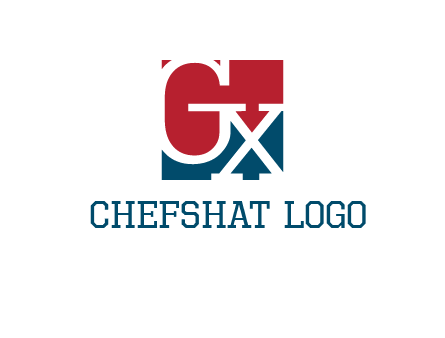 letters G and X are in the square logo