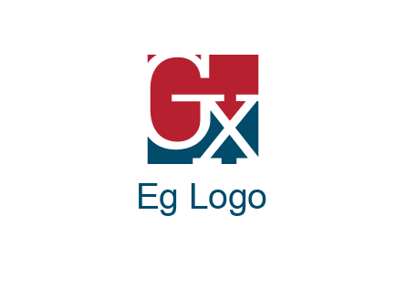 letters G and X are in the square logo