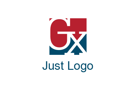 letters G and X are in the square logo