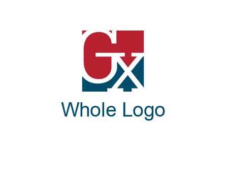 letters G and X are in the square logo