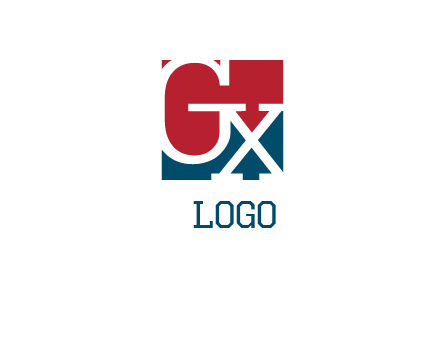 letters G and X are in the square logo