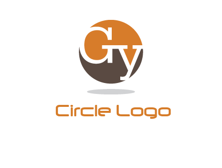 Letters g and y inside the circle logo