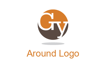 Letters g and y inside the circle logo
