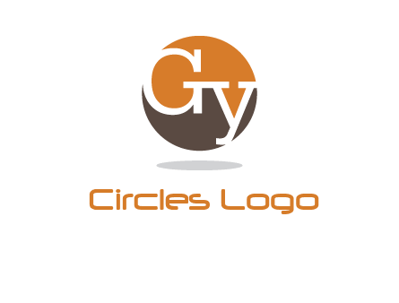 Letters g and y inside the circle logo