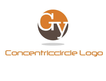 Letters g and y inside the circle logo