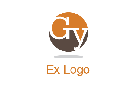 Letters g and y inside the circle logo