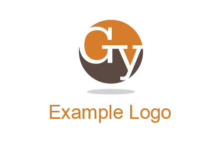 Letters g and y inside the circle logo