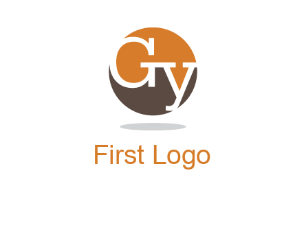 Letters g and y inside the circle logo