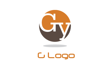 Letters g and y inside the circle logo