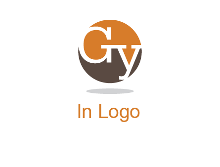 Letters g and y inside the circle logo
