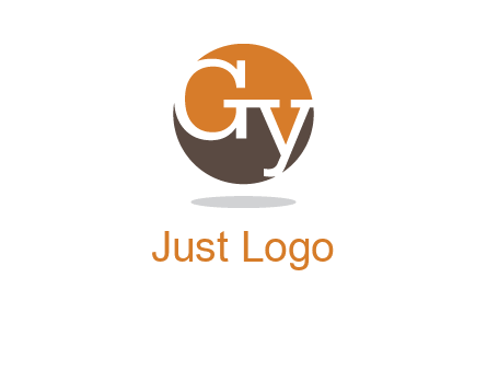 Letters g and y inside the circle logo