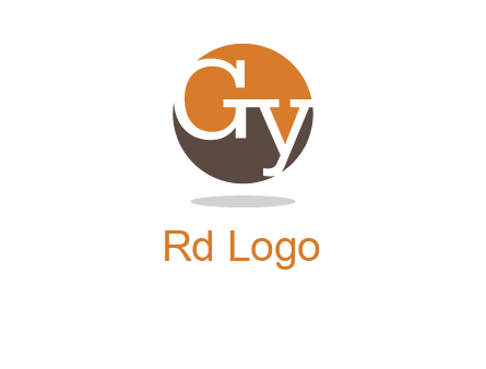 Letters g and y inside the circle logo