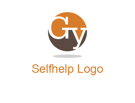 Letters g and y inside the circle logo