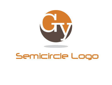 Letters g and y inside the circle logo