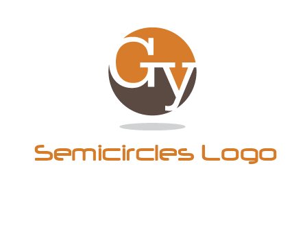 Letters g and y inside the circle logo