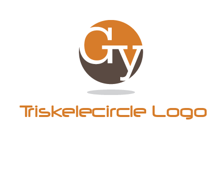 Letters g and y inside the circle logo
