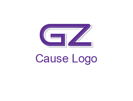 letter GZ joined together