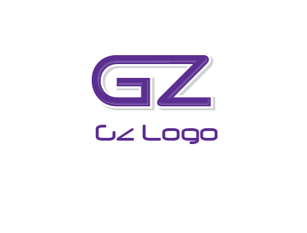 letter GZ joined together