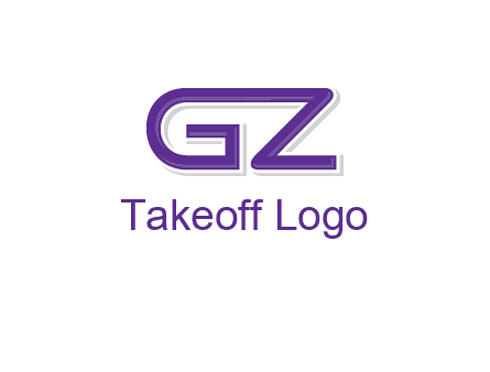 letter GZ joined together