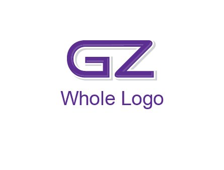 letter GZ joined together