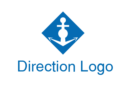 anchor in rhombus transport logo