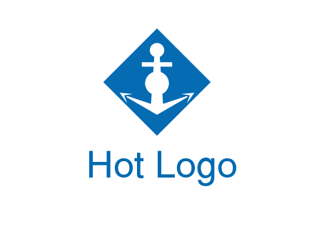 anchor in rhombus transport logo