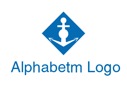 anchor in rhombus transport logo