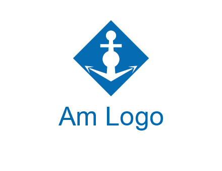 anchor in rhombus transport logo