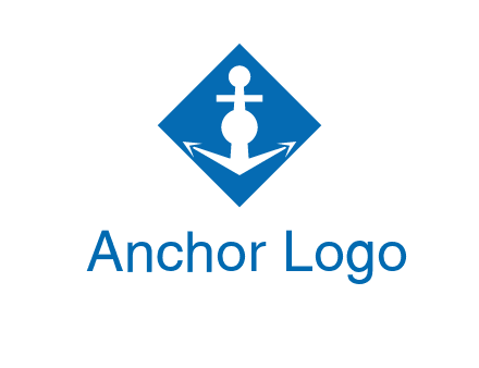 anchor in rhombus transport logo