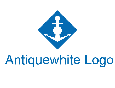 anchor in rhombus transport logo