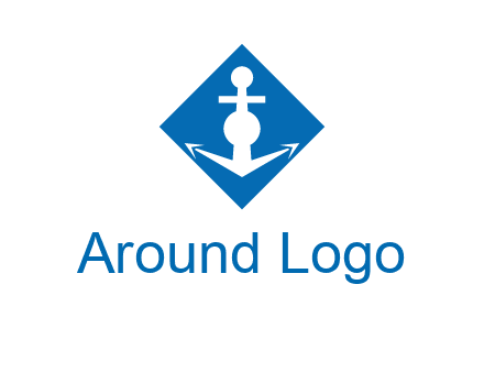 anchor in rhombus transport logo