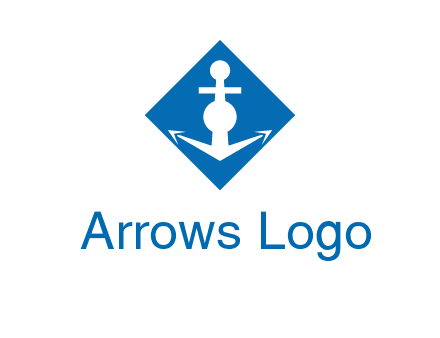 anchor in rhombus transport logo