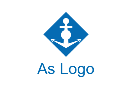 anchor in rhombus transport logo