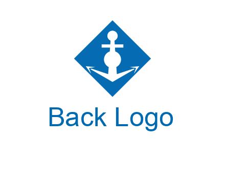 anchor in rhombus transport logo
