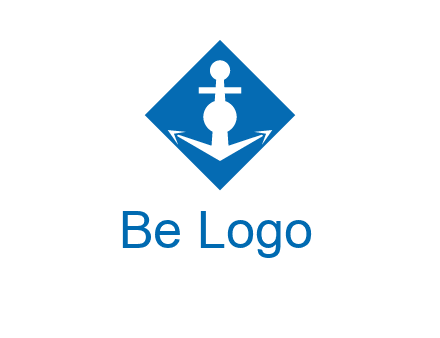 anchor in rhombus transport logo